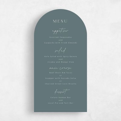 Green Arch Wedding Menu - Avinyo
