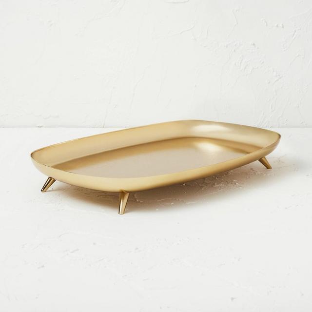 Footed Brass Tray - Opalhouse™ designed with Jungalow™