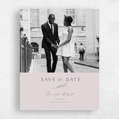 Lavender Mist, Purple Wedding Save the Date - Avila Portrait