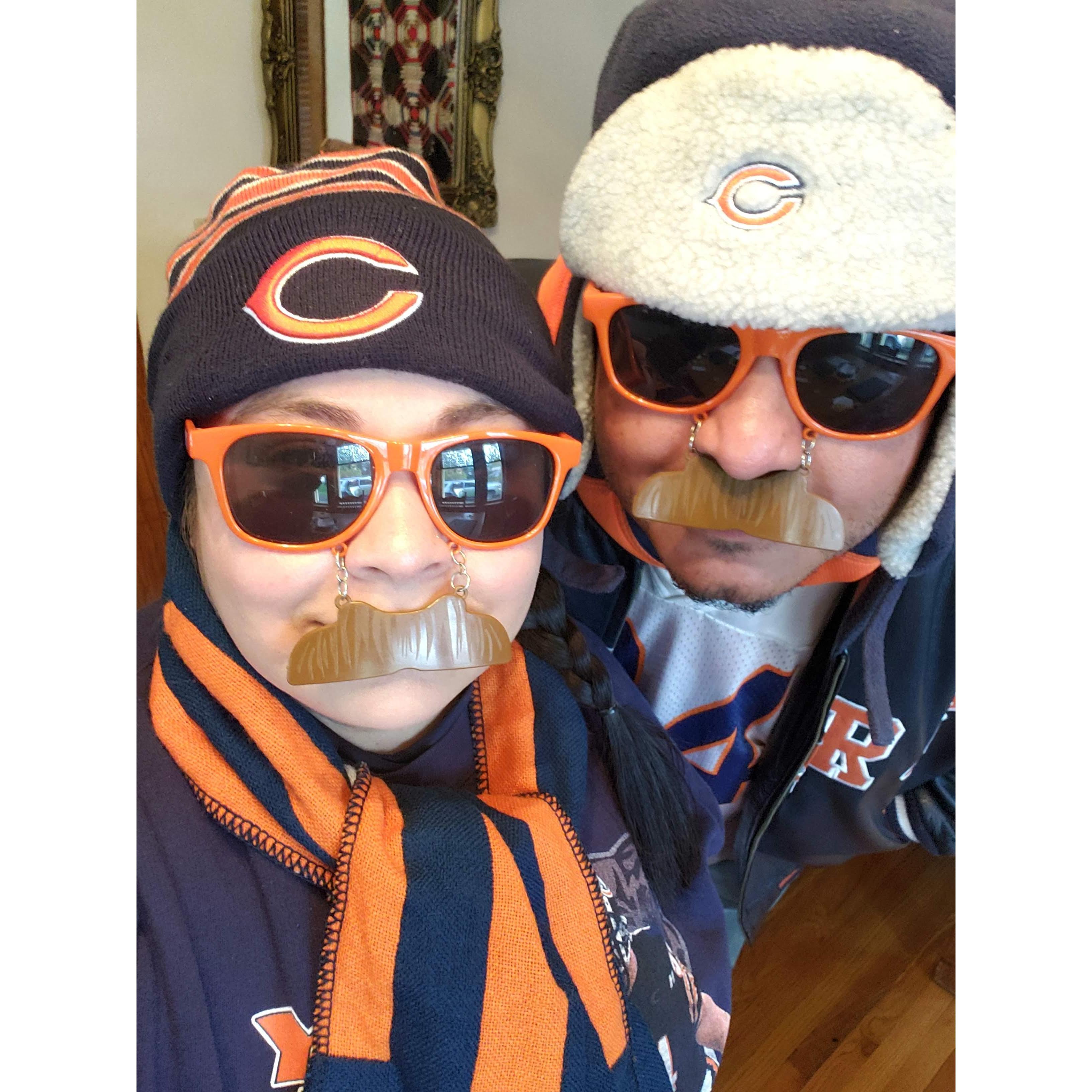 Ditka! Bundled up to cheer on the Bears in Buffalo.