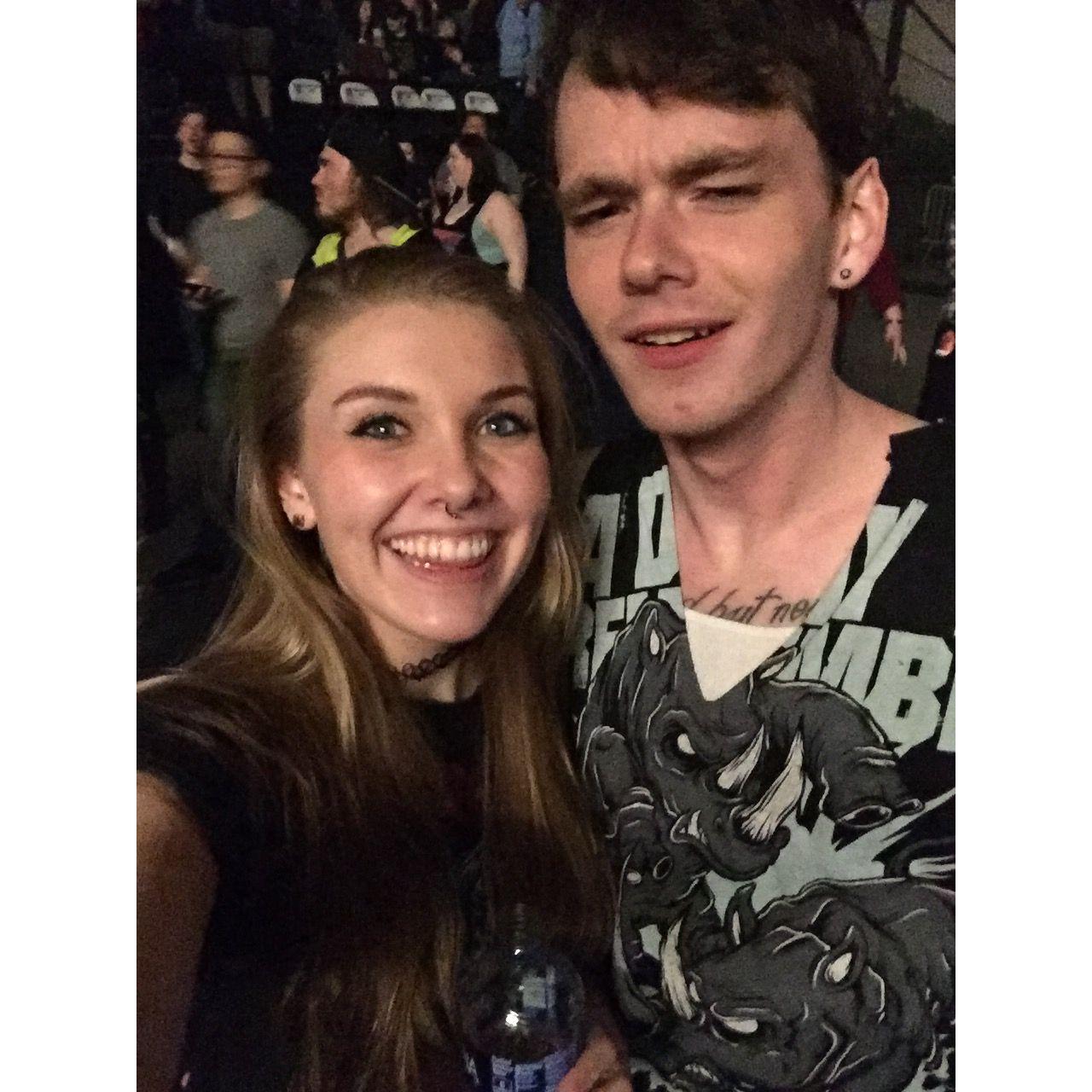 Also our first Valentine's Day together (taken right after we saw A Day to Remember)
