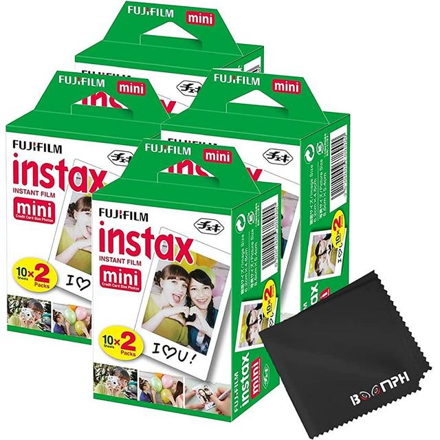 Boomph's Fujifilm Instax Mini Instant Film Kit: 80 Shoots Total, (10 Sheets x 8) - Capture Memories Anytime, Anywhere