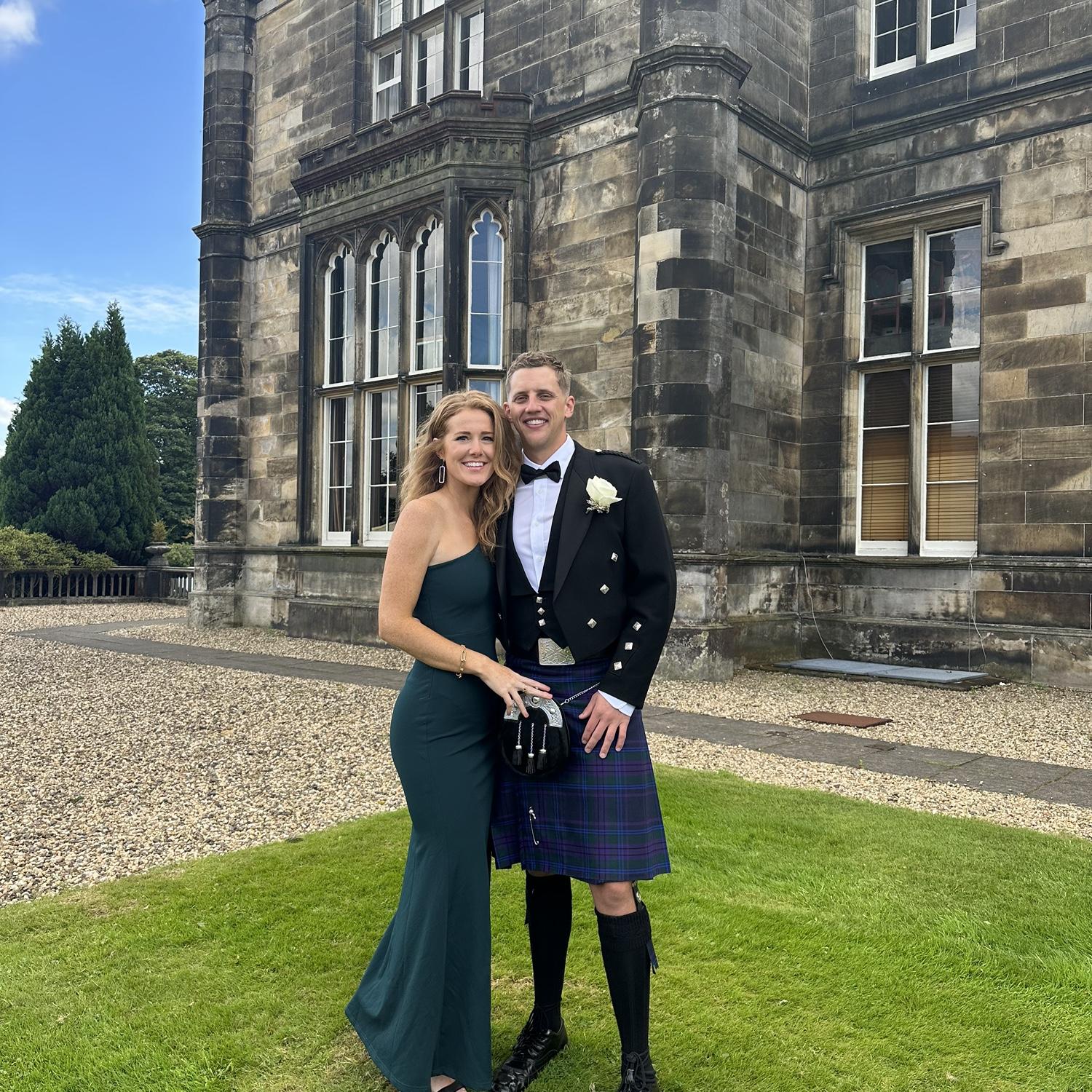 Scotland at our friends wedding, Derek’s old golf teammate- September 2023