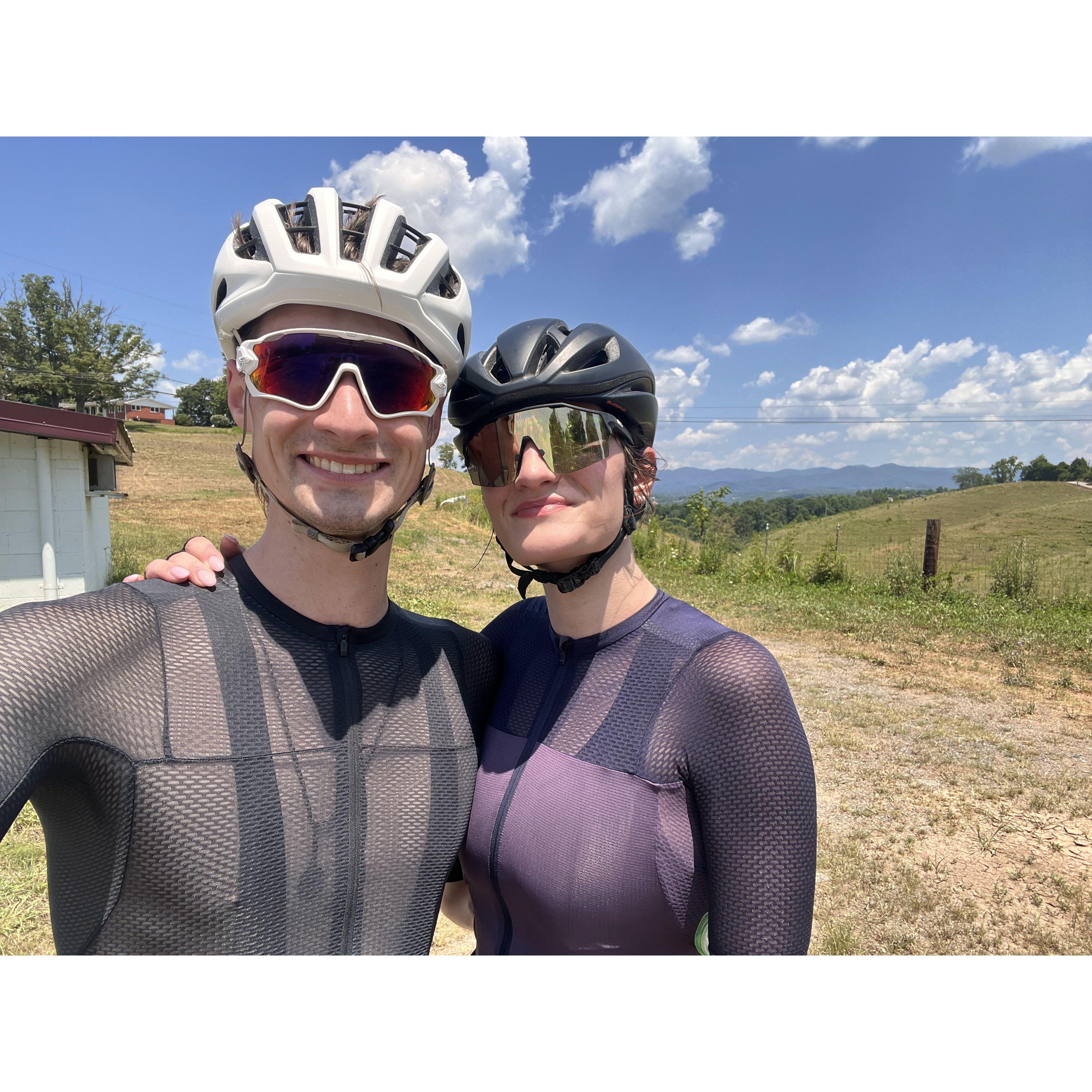 Our second year doing the Gran Fondo together (well, most of it!) 2024.