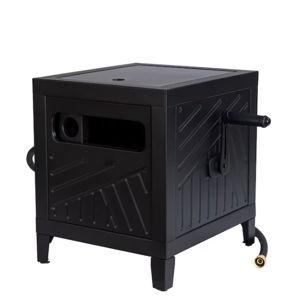 Style Selections Black Steel 100-ft Container Hose Reel