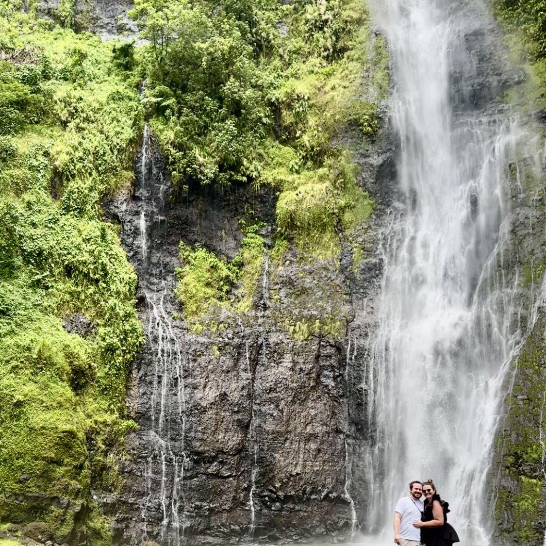The tallest waterfall in Tahiti.