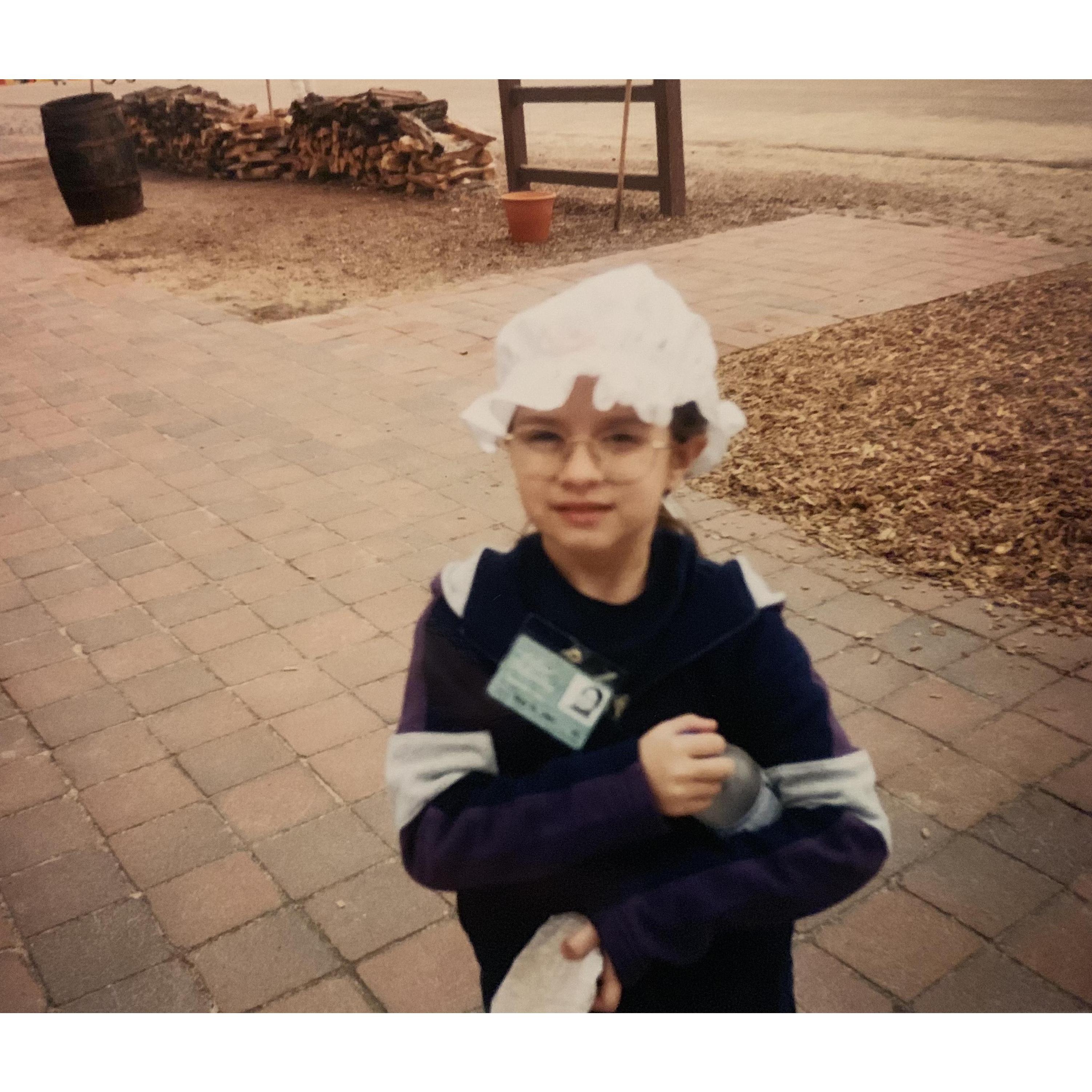 Alexis partying like it's 1699 in Williamsburg, VA (2001)