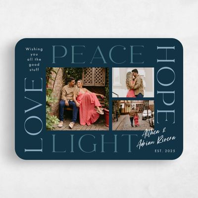Blue Rounded Holiday Card - Fairbanks