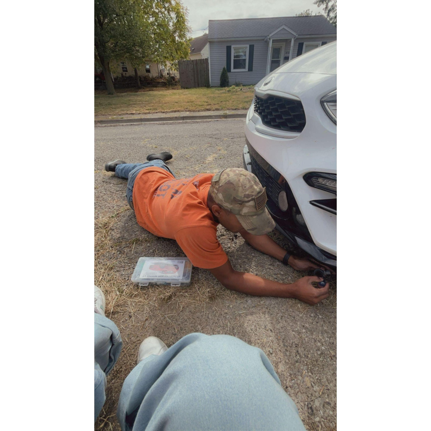 Tim being an amazing boyfriend and fixing my car