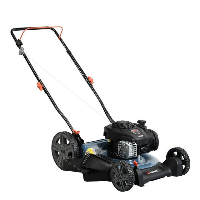 SENIX LSPG-M4 21-Inch Gas Lawn Mower with 125 cc 4-Cycle Briggs & Stratton Engine, Mulching and Side Discharge, 6-Position Dual Lever Height Adjustment
