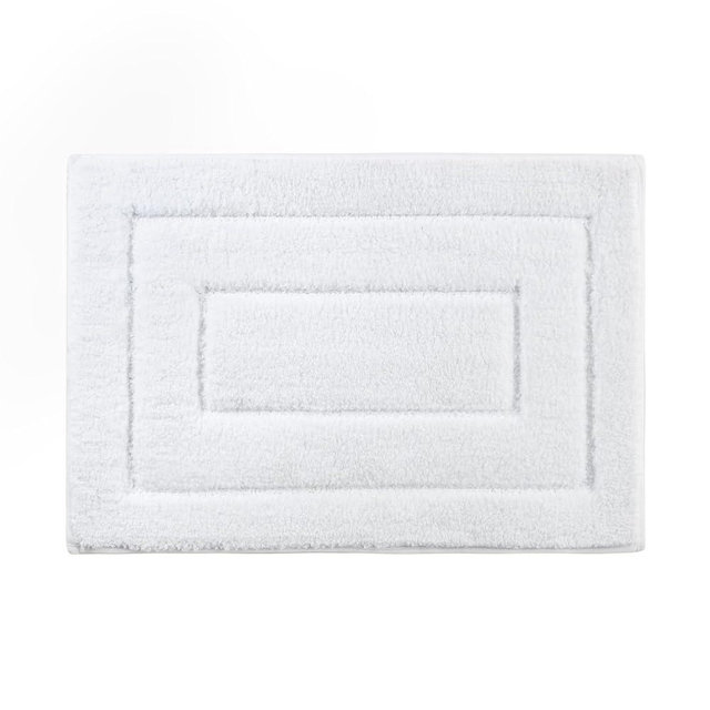 GRANNY SAYS White Bathroom Rugs Non Slip, 16" x 24", Bath Rugs for Bathroom Washable, Bath Mats for Bath Floor, Microfiber Bath Mat for Tub, Shower Mat for Bath Floor, Absorbent Shower Rugs