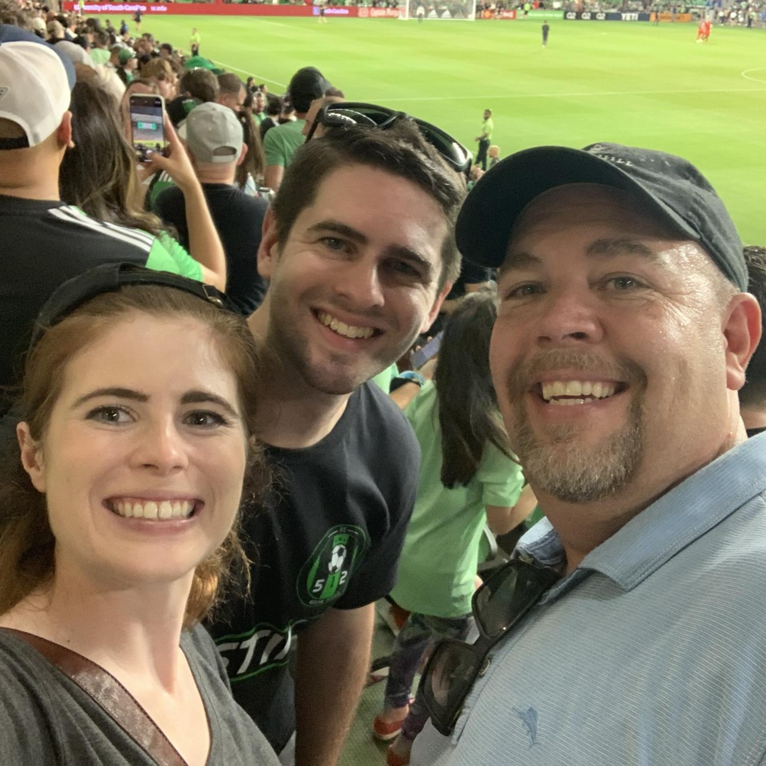 Austin FC game with Lauren's dad