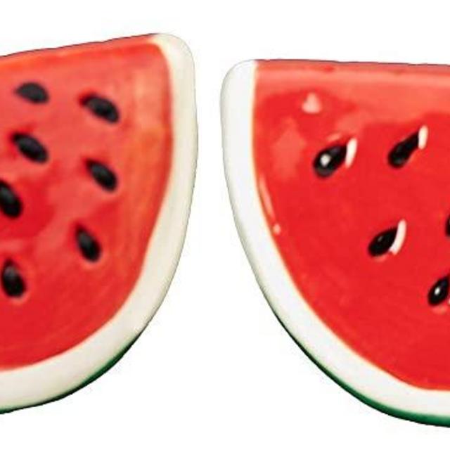 Global Amici Watermelon Salt & Pepper Shaker Set One Size Pink/green