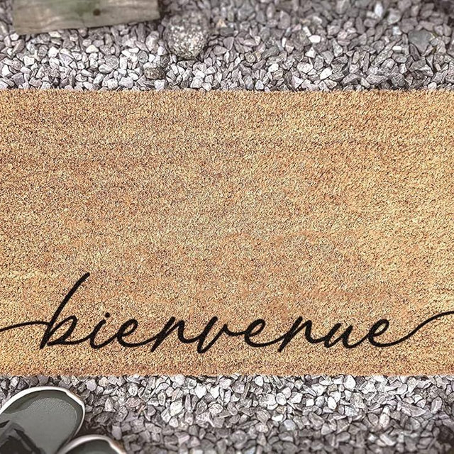 French Welcome Doormat - Bienvenue Door Mat - Made - French Doormat - Doormat - Home Decor - Housewarming Gift Decoration, 20x32 Inch