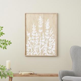 Small Floral Textured Framed Wall Art