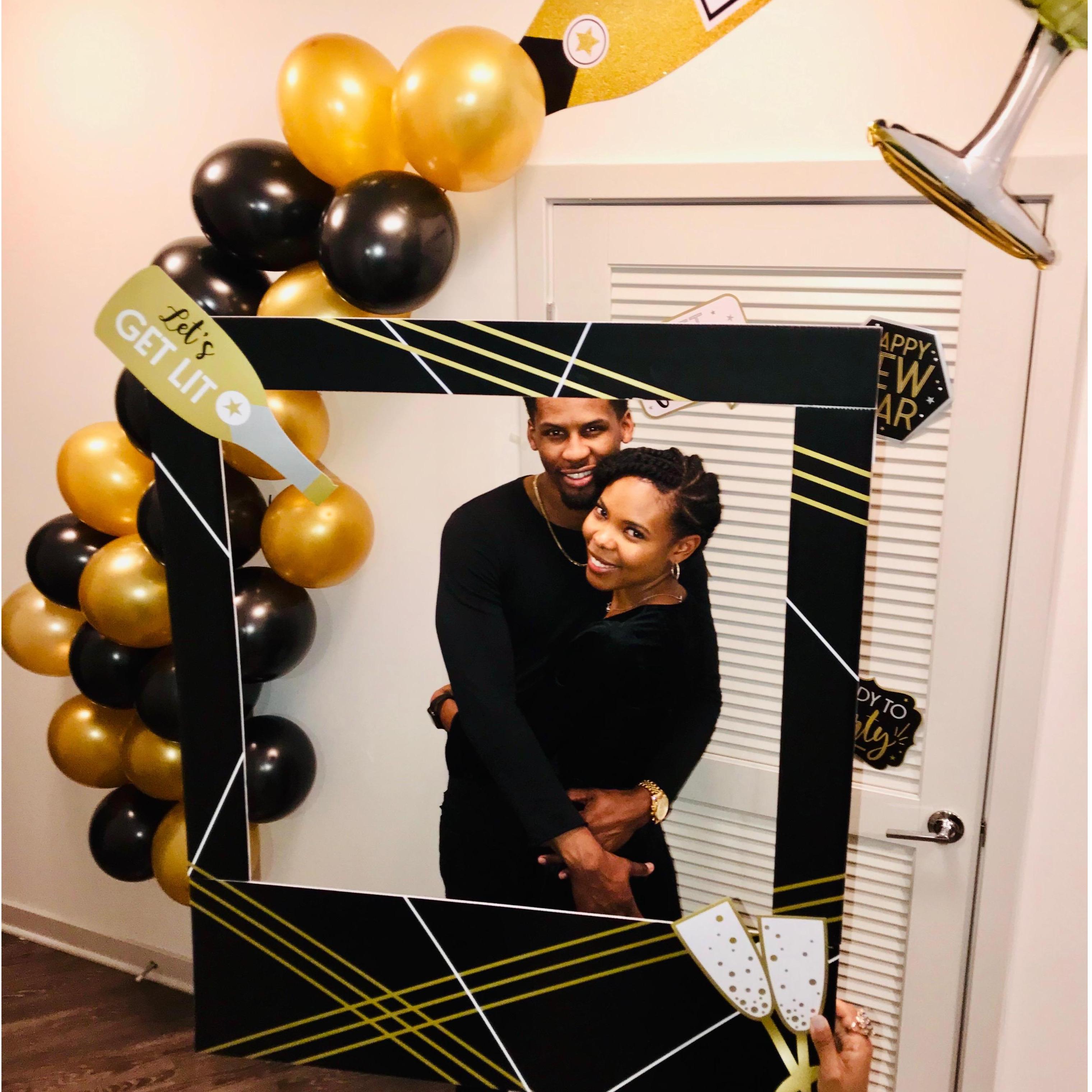 Our first time hosting a NYE party together.