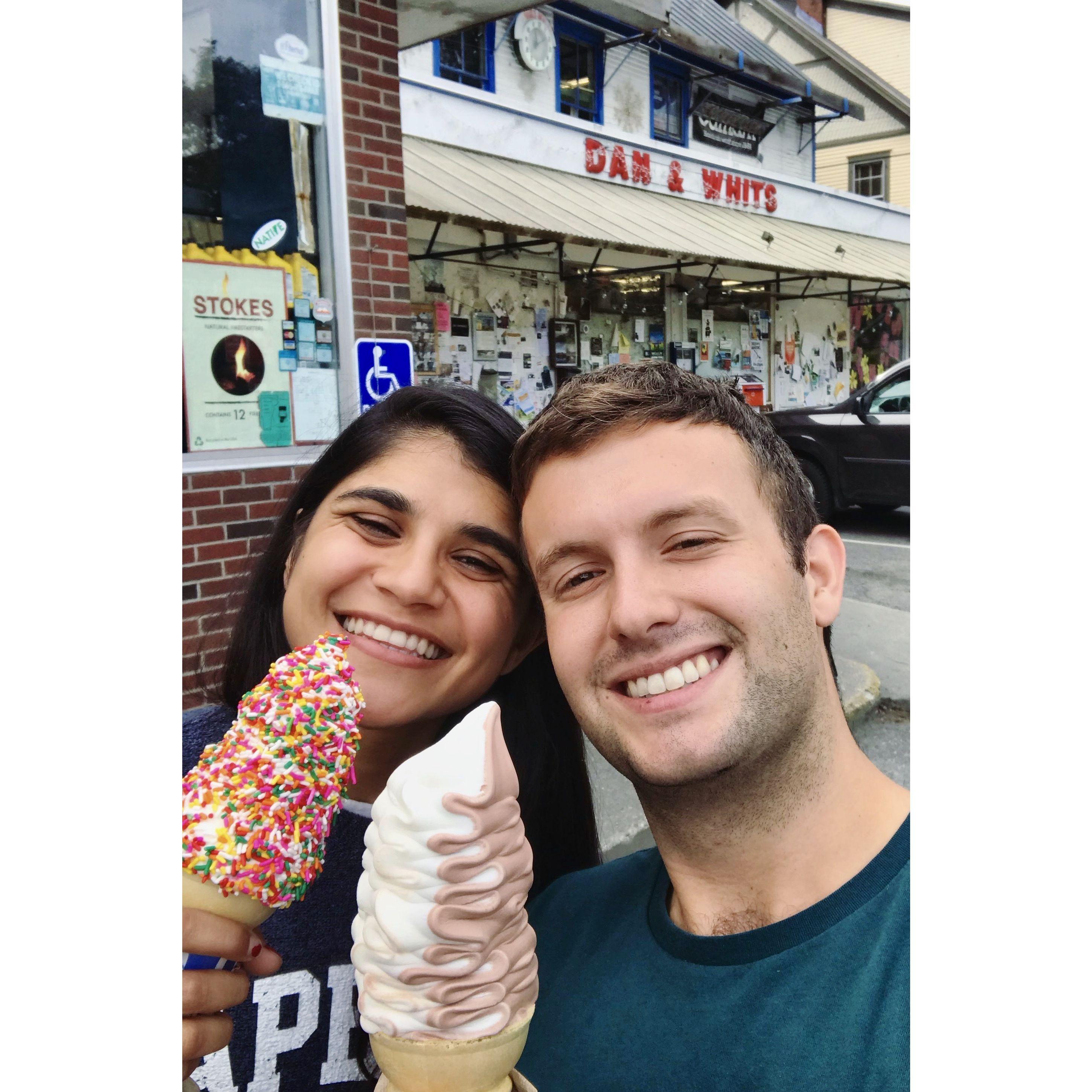 Ice cream cones at Dan & Whit's!