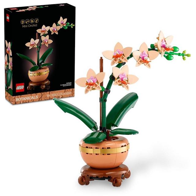 LEGO Botanicals Mini Orchid Building Set - Artificial, Fake Orchid for Home Décor, Adults Ages 18+ - Indoor Plant Decoration for Table, Desk, Office - Gift Idea for Birthday - 10343