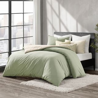 Reversible Vintage Washed Cotton 3-Piece Comforter Set