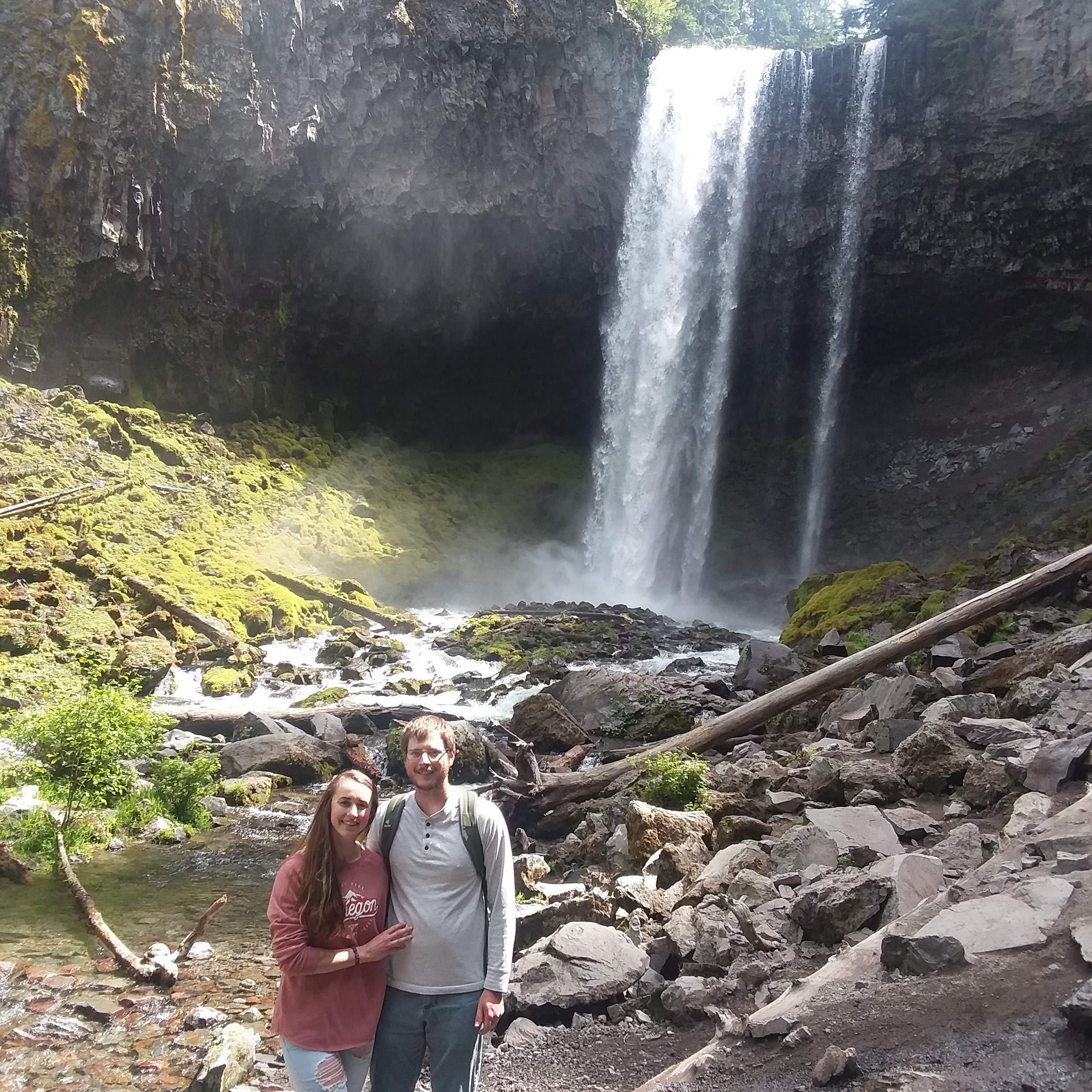 About an hours hike to these gorgeous falls in Oregon