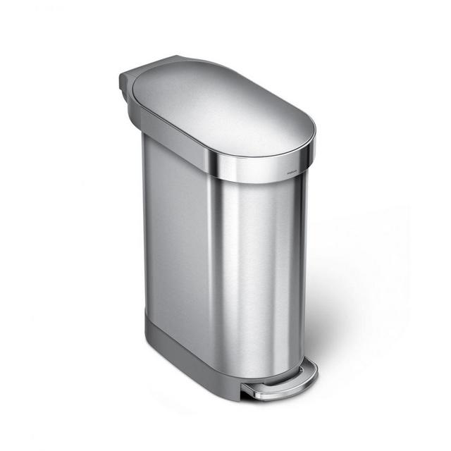 slim step can stainless steel