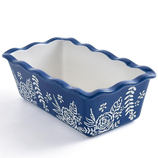 Wisenvoy Loaf Pan Bread Pan Ceramic Baking Pans Hand Paint Meatloaf Pan Nonstick Loaf Pans For Baking Bread