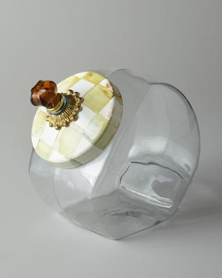 MacKenzie-ChildsParchment Check Cookie Jar