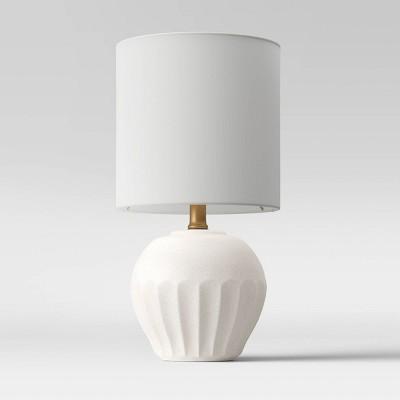 Ceramic Scalloped Accent Lamp Aged White - Opalhouse™