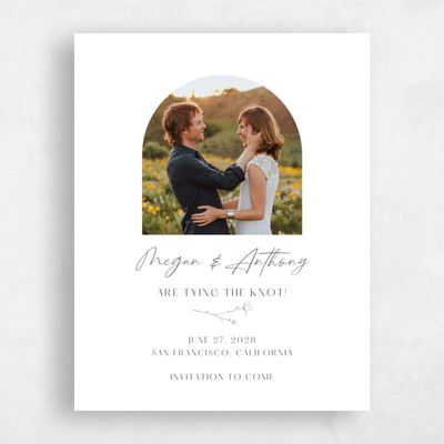 White Wedding Save the Date - Rolland Photo