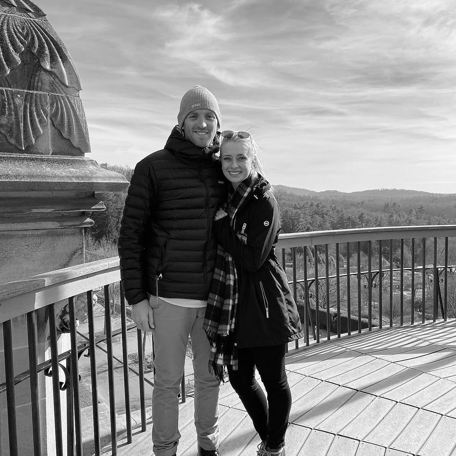 December 2019 - Touring the Biltmore in Asheville. This is the first trip we took together.