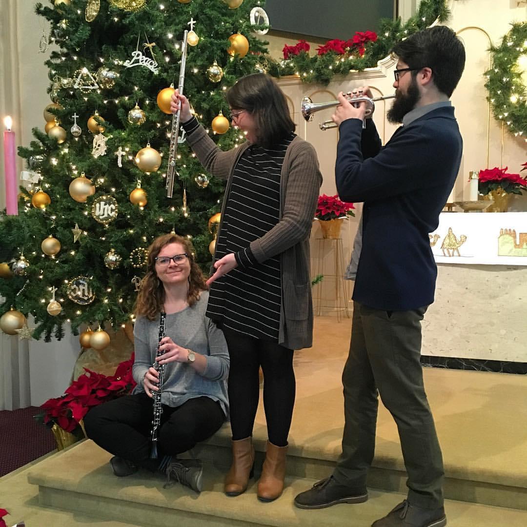 Always a musical time. Church service with Alec, Jen, and Claire!