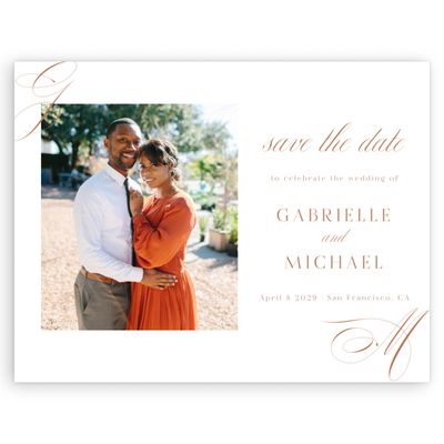 Tuscany, Brown Wedding Digital Save the Date - Conques Photo
