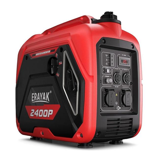 ERAYAK 2400W Portable Inverter Generator for Home Use, Super Quiet Small Generator for Camping Outdoor Emergency Power Backup, Gas Powered Engine, EPA Compliant