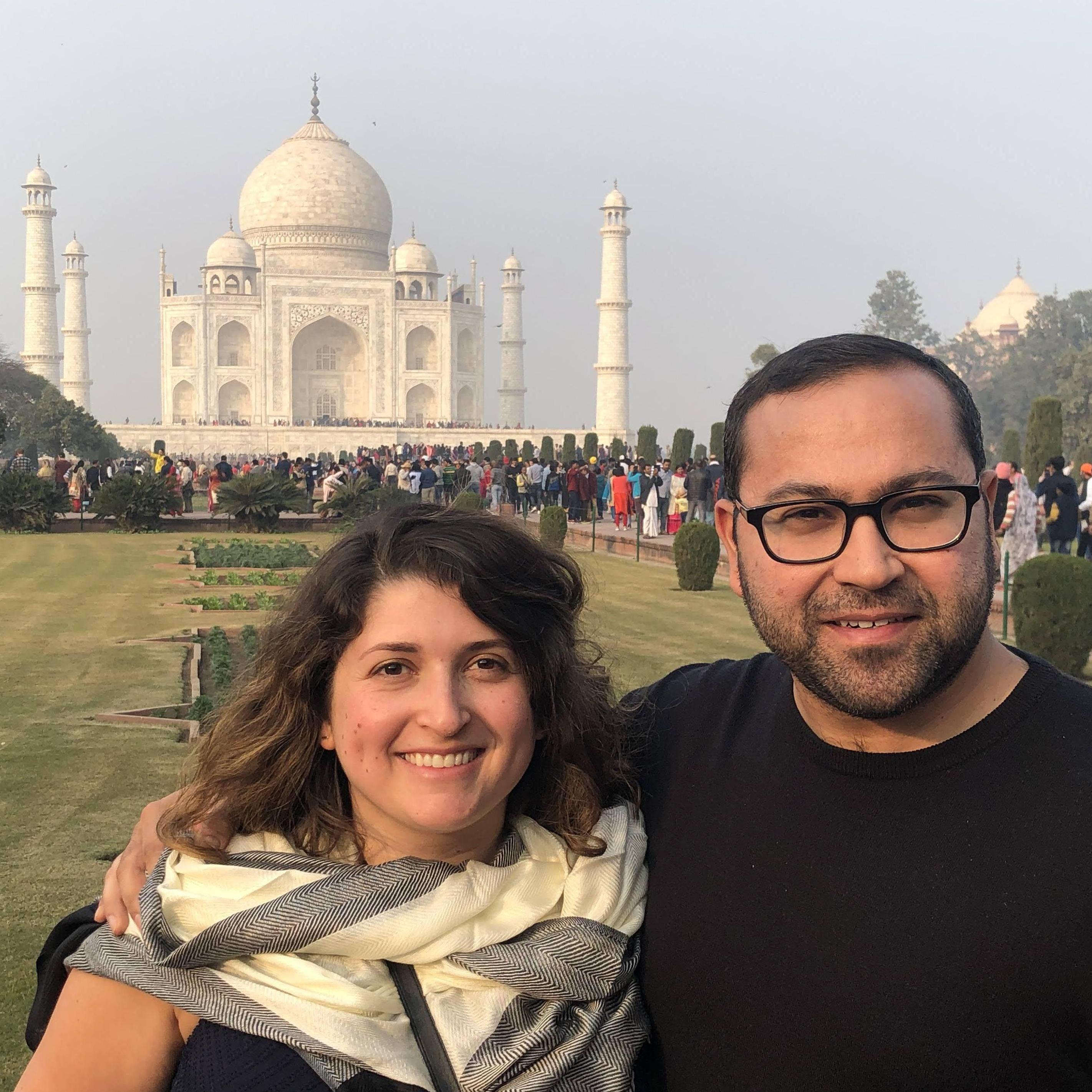 at the Taj Mahal