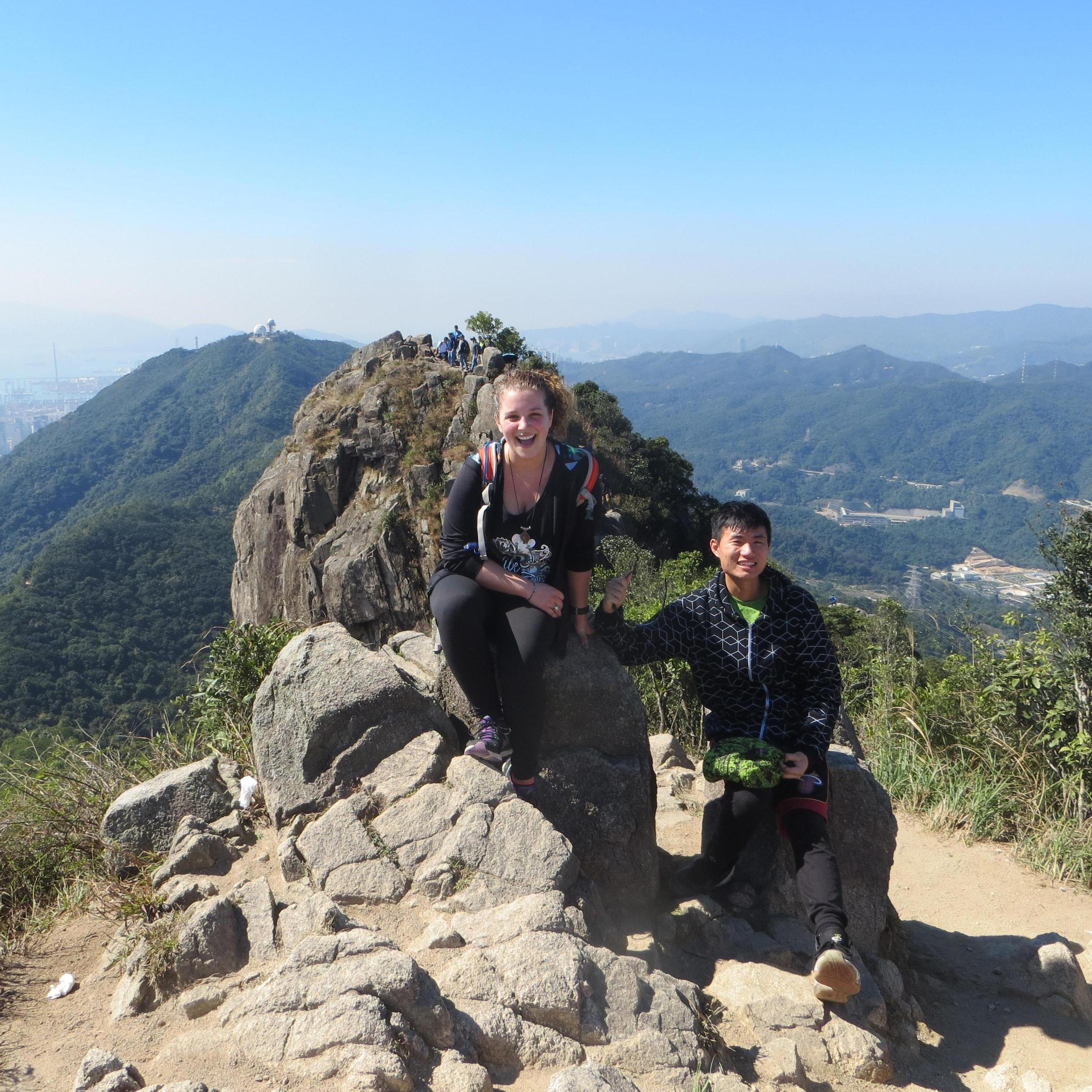 The top of Lion Rock in Hong Kong