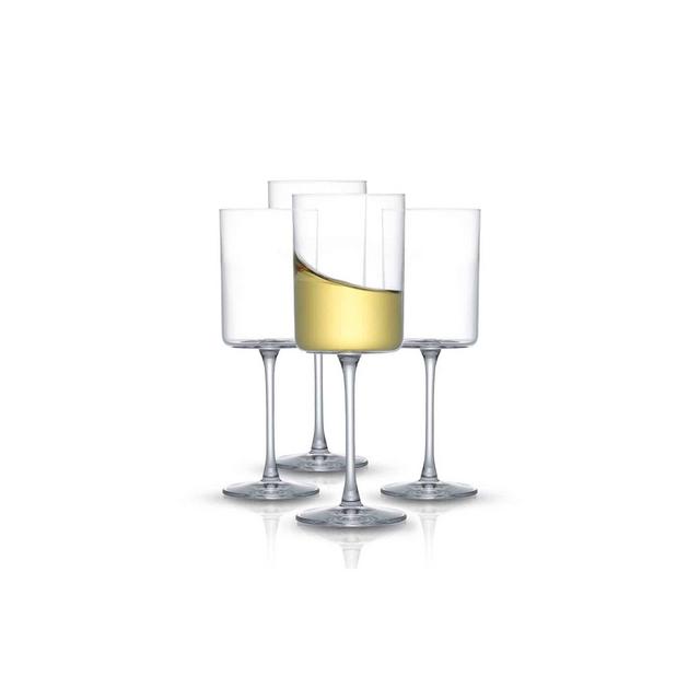 JoyJolt Claire Crystal White Wine Glasses – Set of 4 – 11.4 Ounce Wine Glass Set