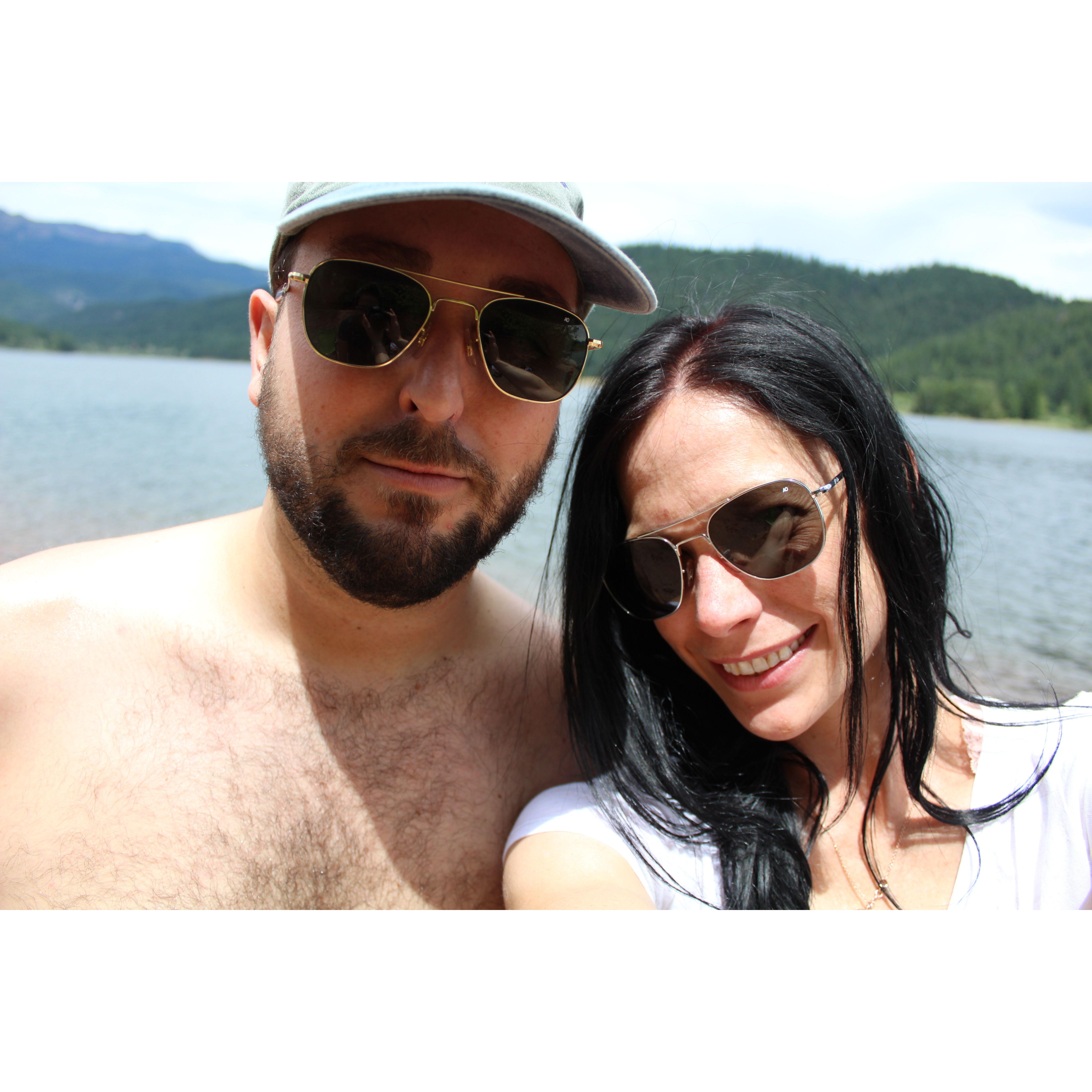 Relaxing at Lake Siskiyou.
