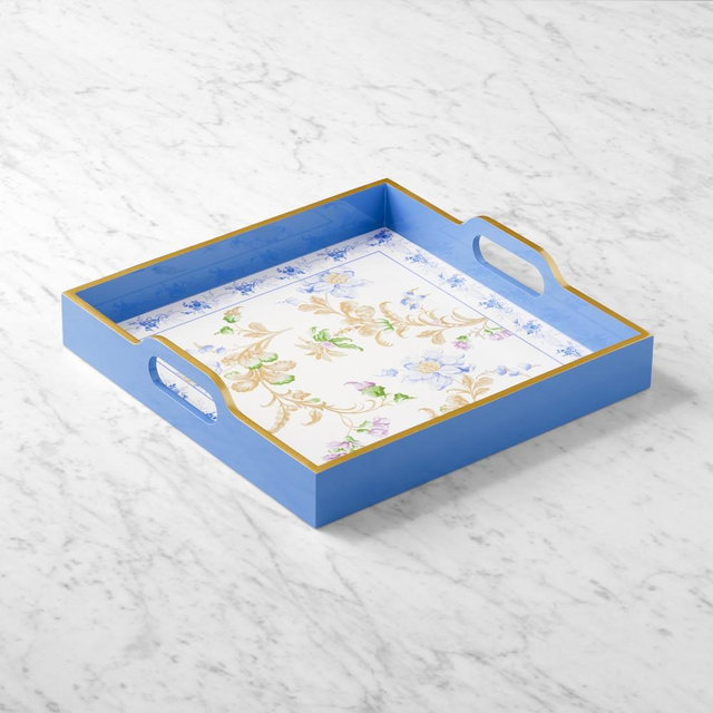 Bridgerton Rectangular Tea Tray, Lacquer