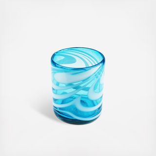 Recycled Artisan Swirl Double Old Fashioned Glass, Set of 4