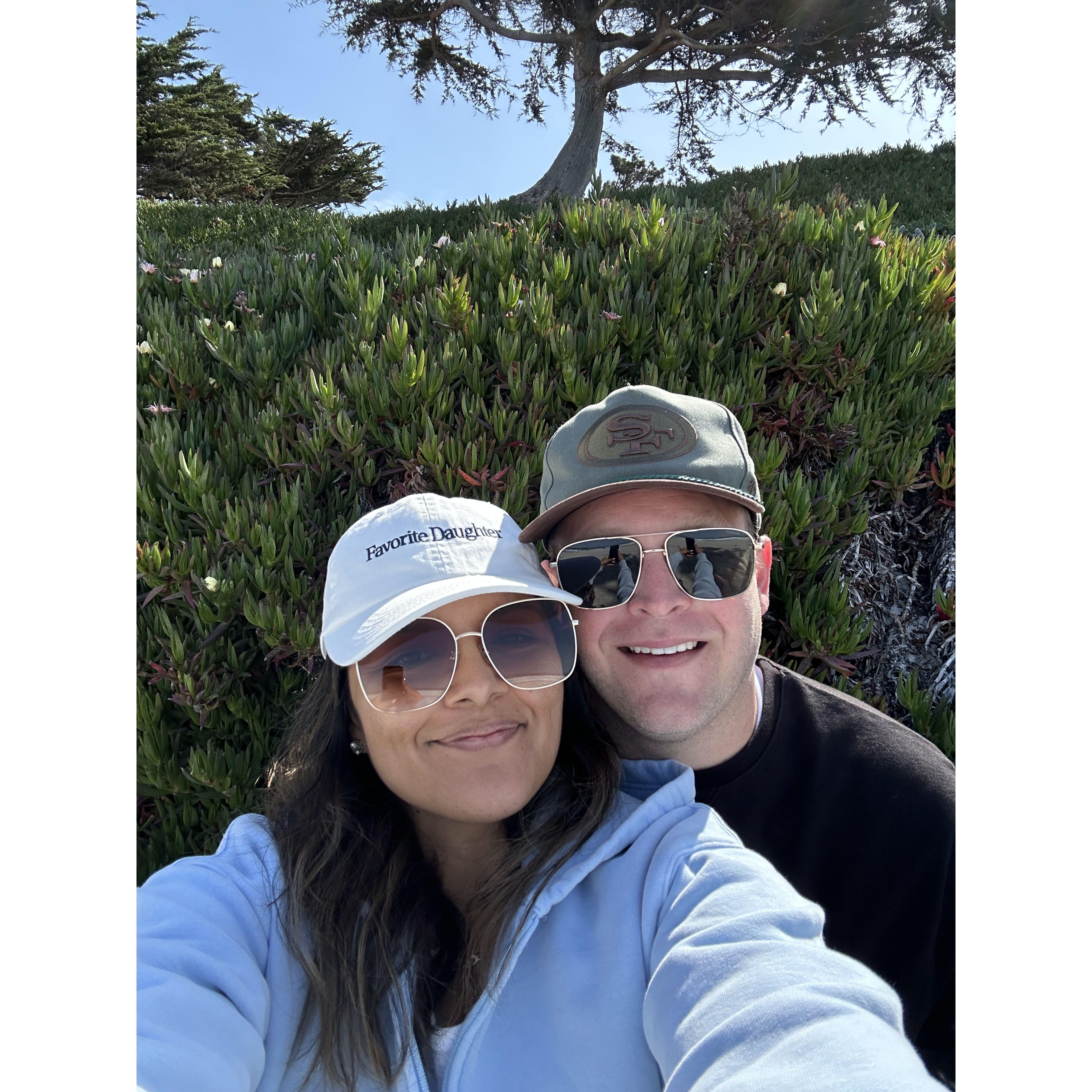 Carmel beach while staying at La Playa Hotel for the first time