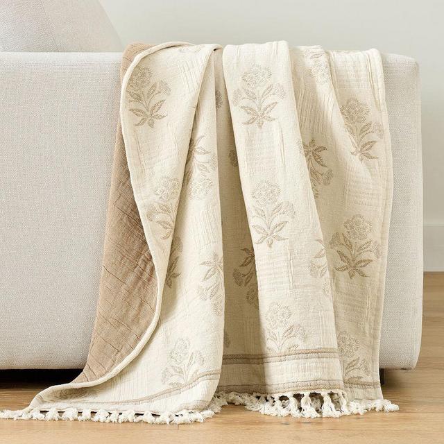 Kona Jacquard Throw, Neutral Multi, 50" x 60"