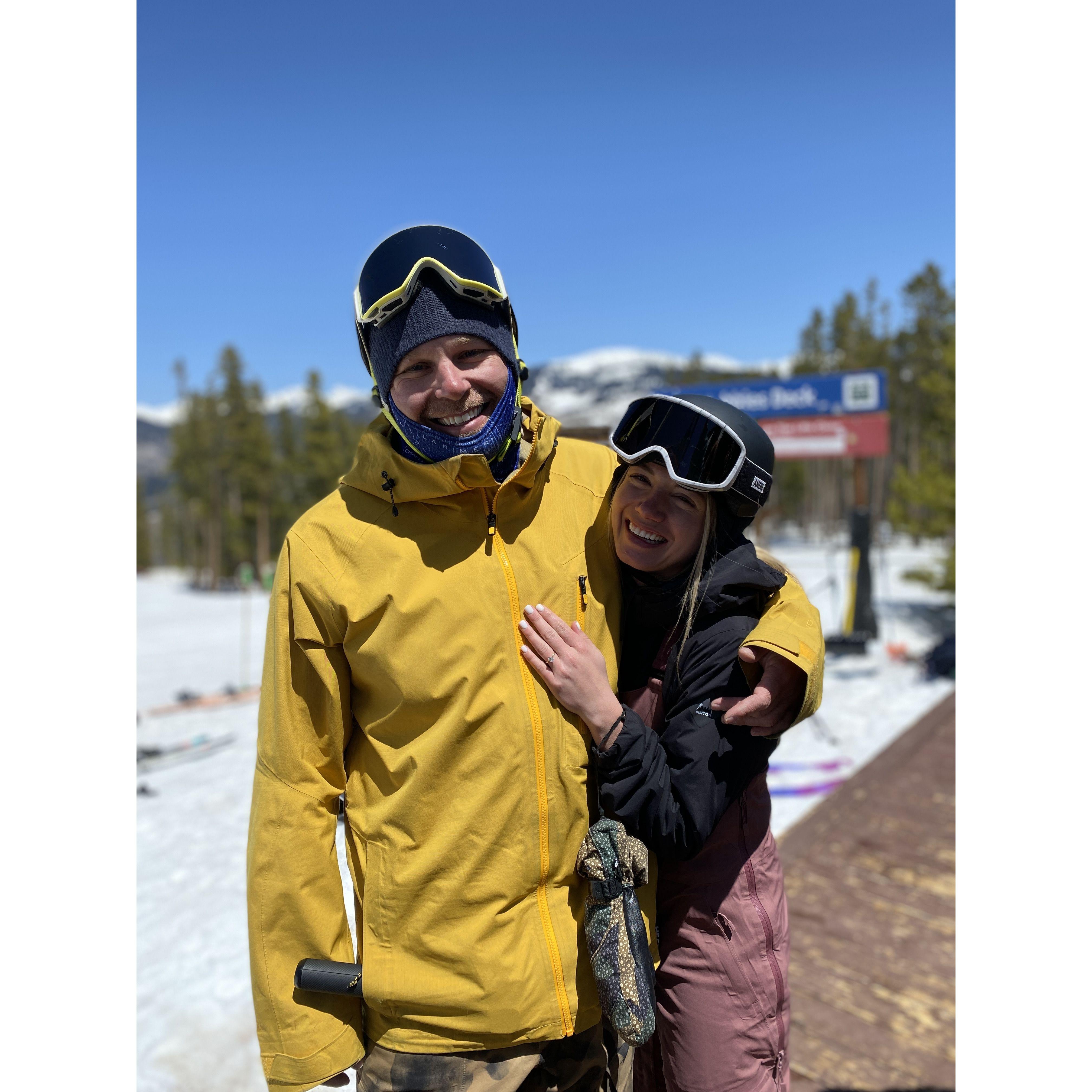 Right after we got engaged and told everyone!
