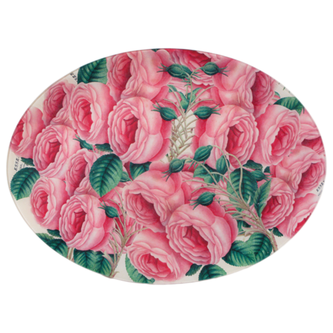 John Derian Cascading Roses 14 x 19" Oval Platter