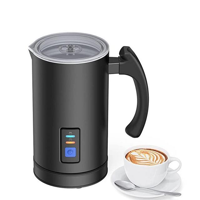 RATRSO Milk Frother,Electric Foam Maker Stainless Steel Milk Steamer with Hot&Cold Milk Functionality Automatic Foam Electric Milk Warmer Silent Operation for Coffee, Latte, Hot Chocolates, Cappuccino