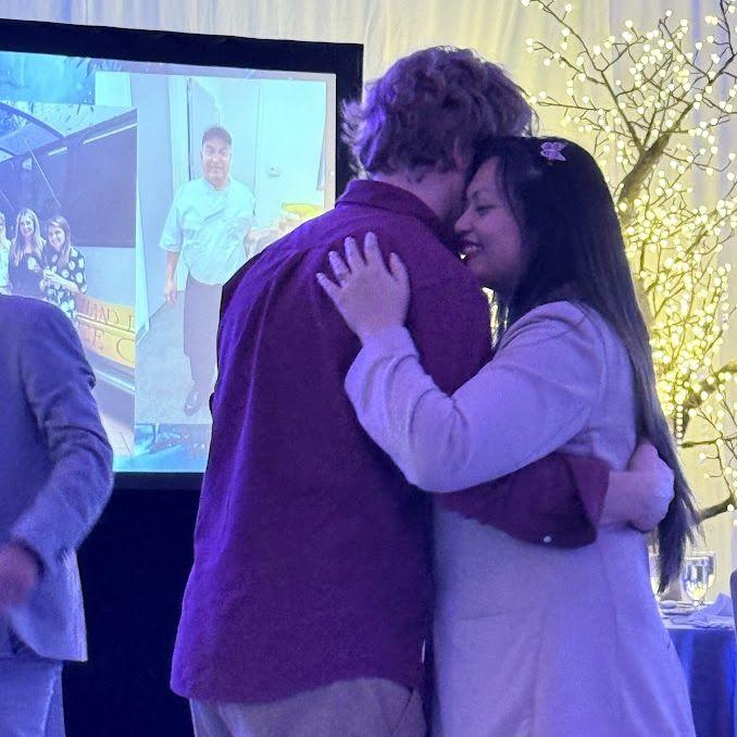 Candid picture from Kristine's holiday party