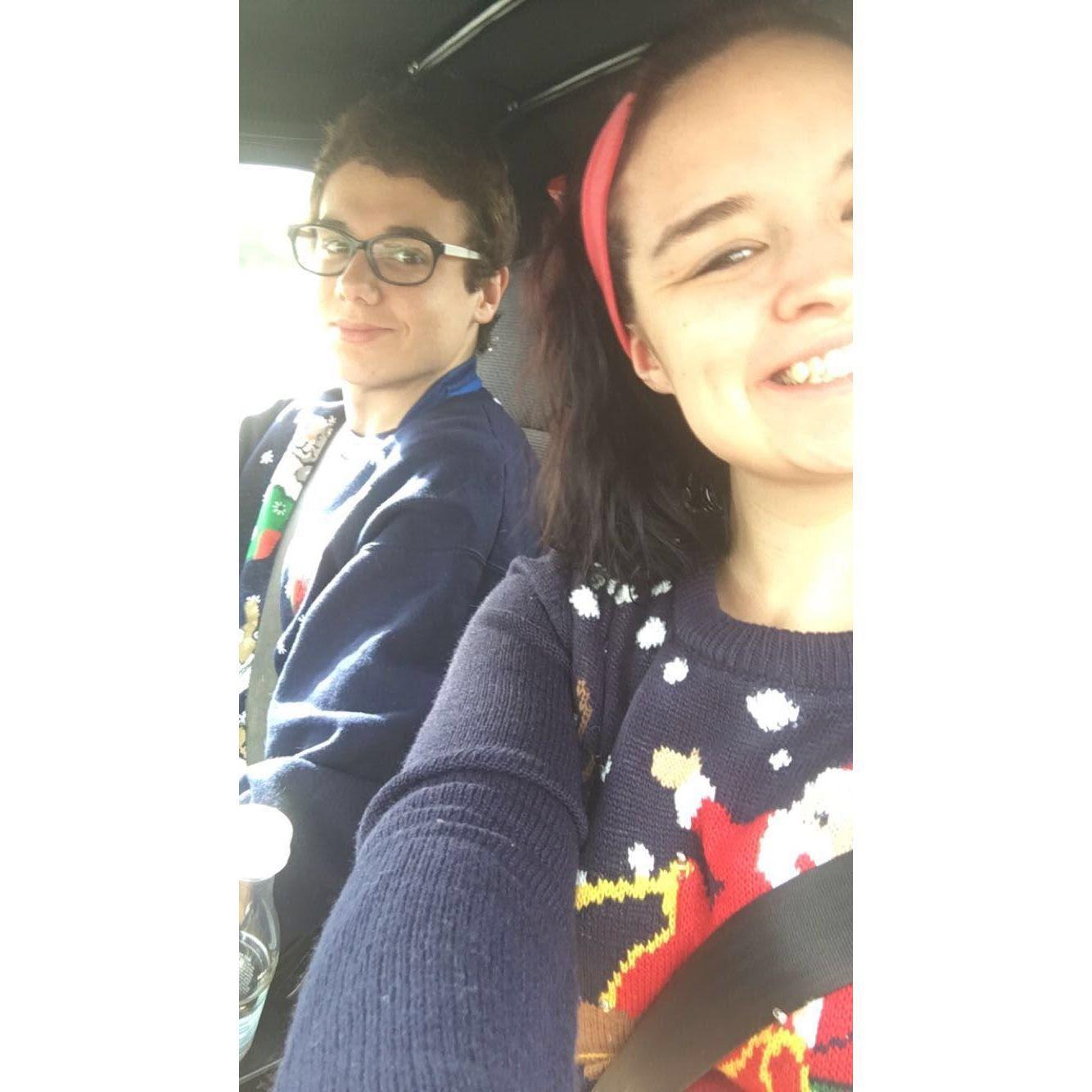 Christmas sweaters and 96 degrees Fahrenheit without AC. What a combination!