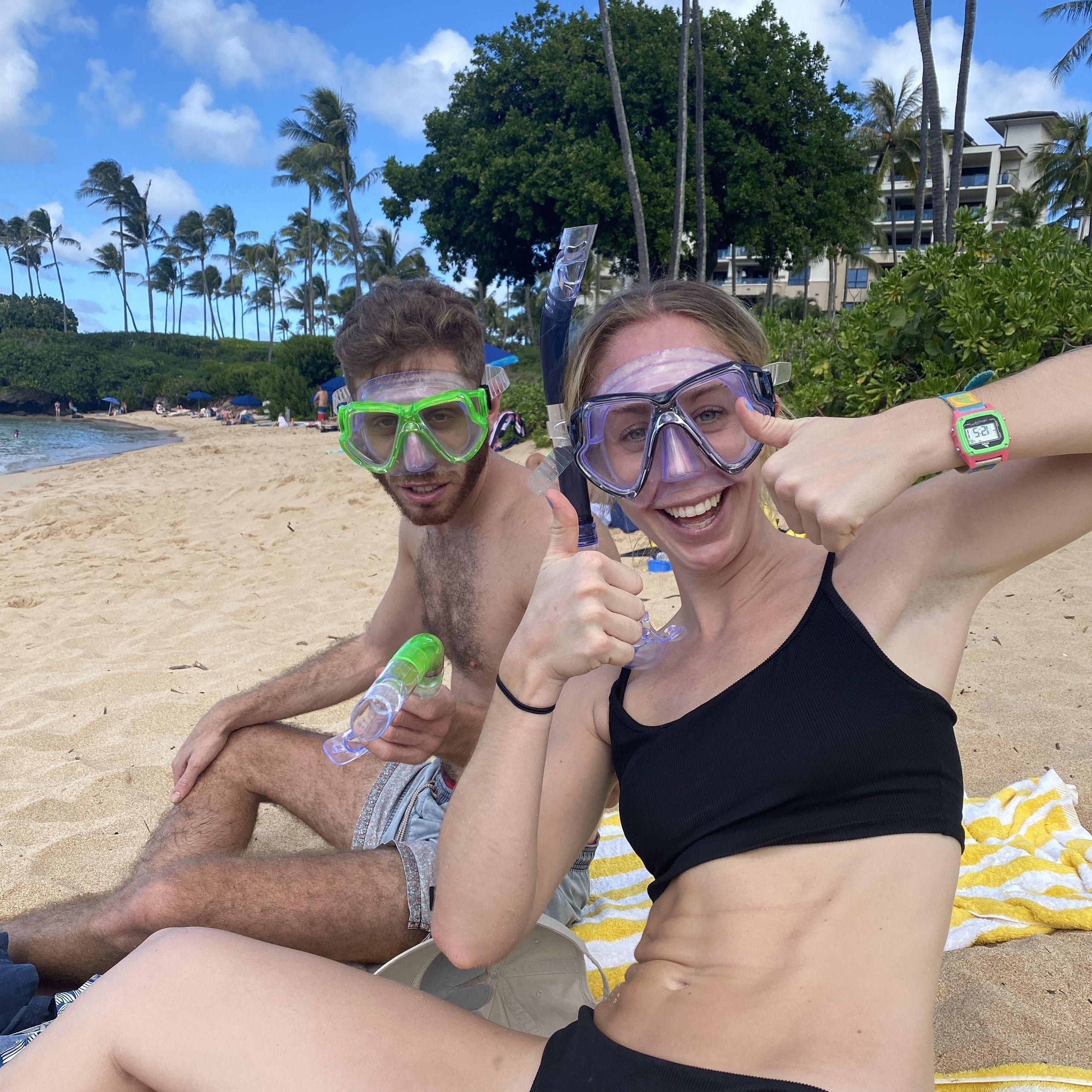 Goofin' off snorkeling in Maui