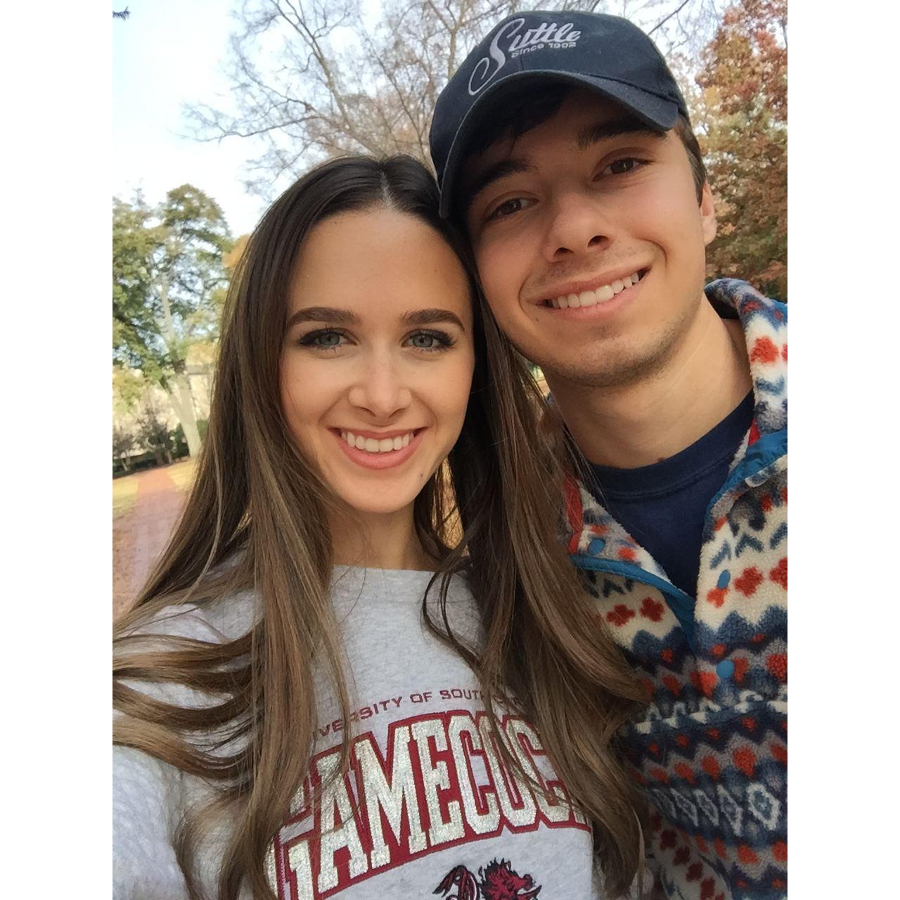 Hanging out on the USC Horseshoe