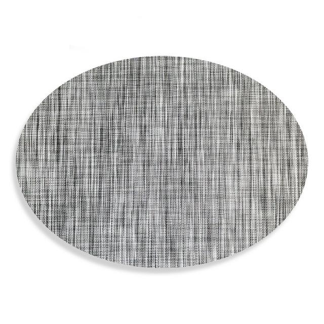 Studio 3B™ French Oval Woven Vinyl Placemats in Black (Set of 4)
