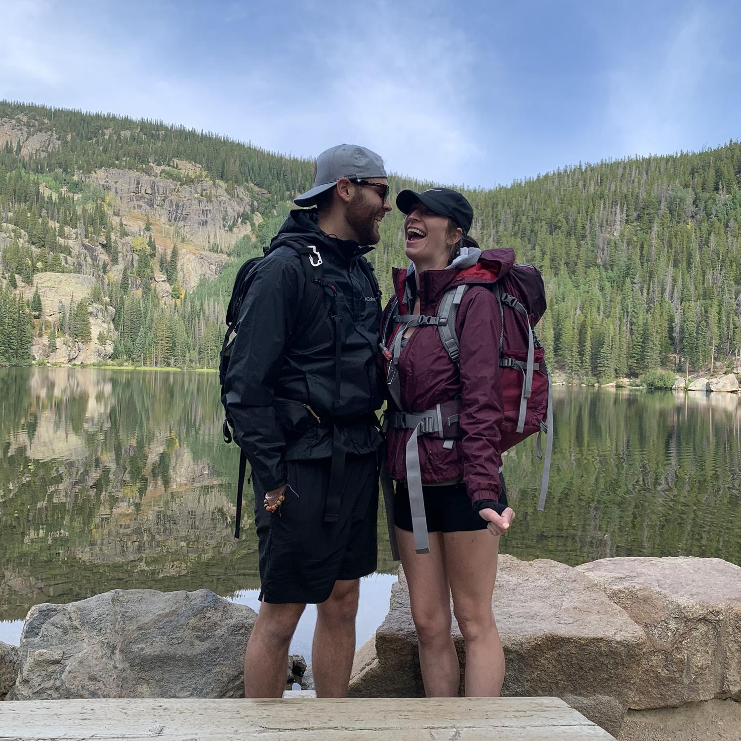 Aaron and Emily hiked The Rocky Mountains together in 2020